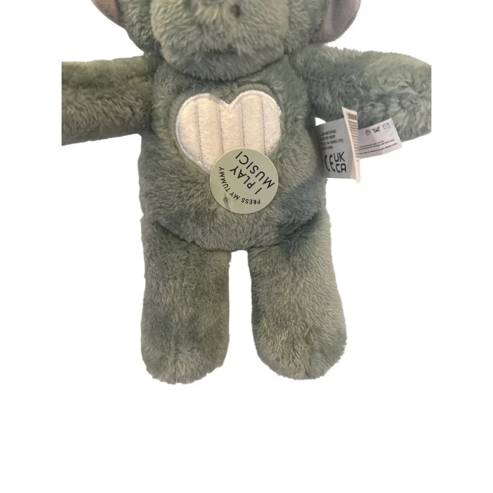 dreamgro Lullaby Travel Soother Triceratops Dinosaur Musical Plush Sage Green 0+